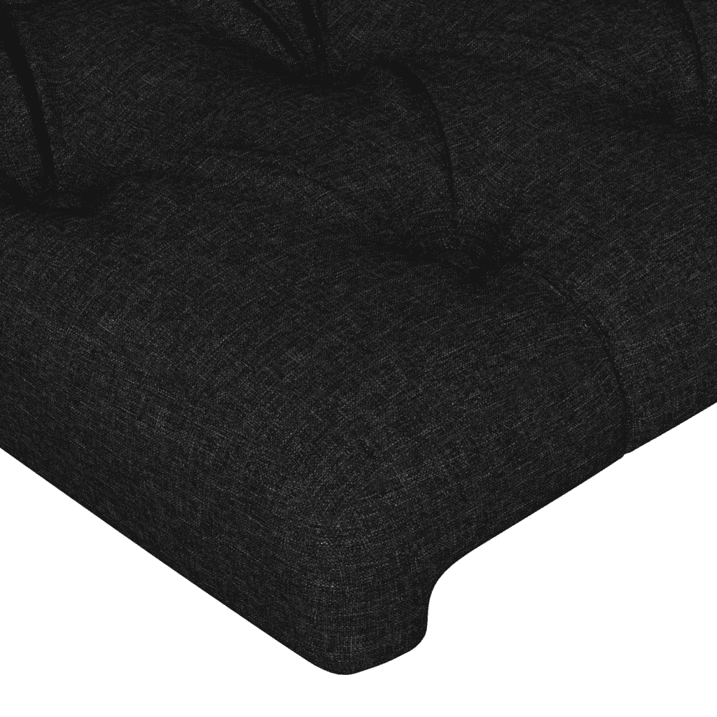 Sommier à lattes de lit avec matelas Noir 90x190 cm Tissu