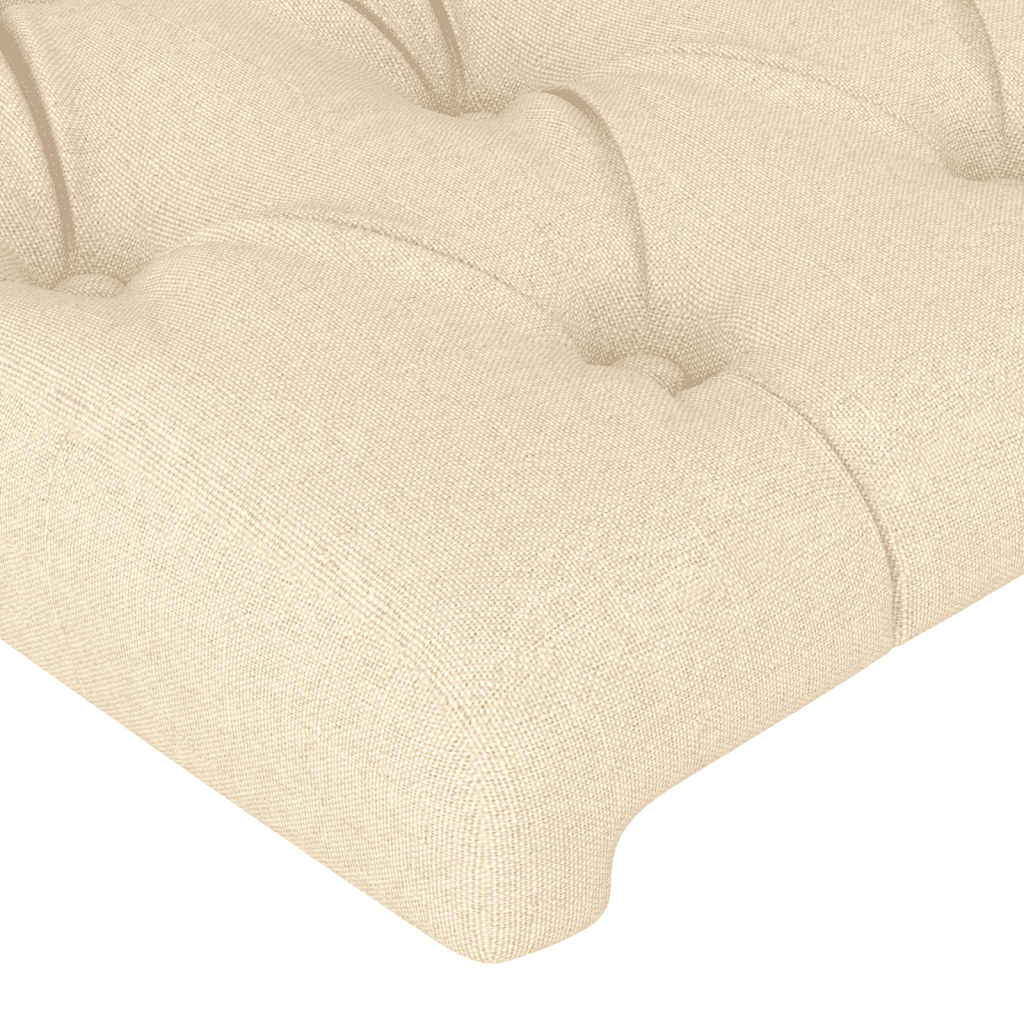 Sommier à lattes de lit et matelas Crème 90x190 cm Tissu
