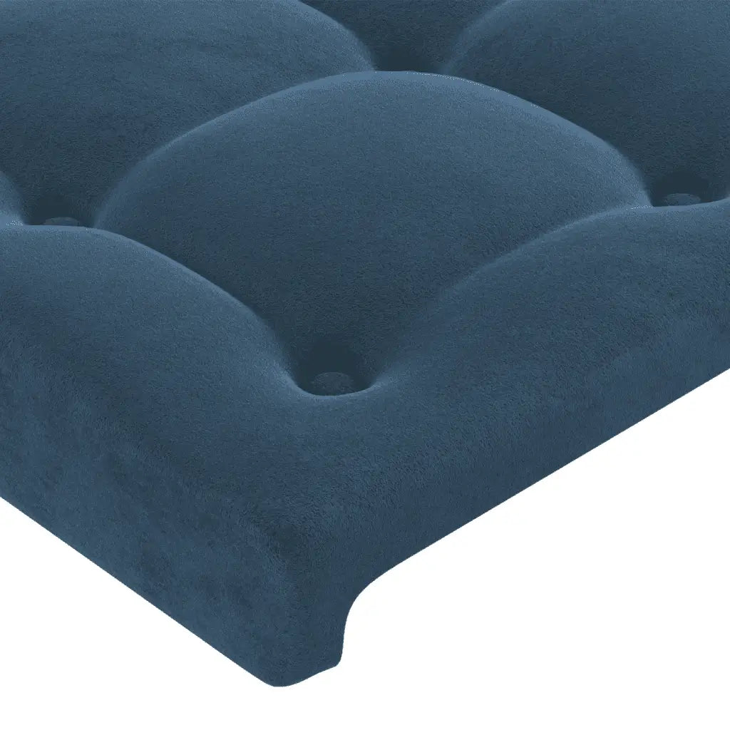 Sommier à lattes de lit et matelas Bleu foncé 140x190cm Velours - XIOS