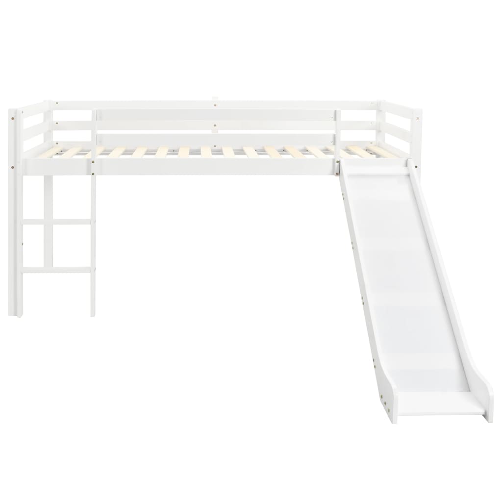 Lit mezzanine d'enfants toboggan et échelle bois pin 97x208 cm Lits bébés et enfants vidaXL