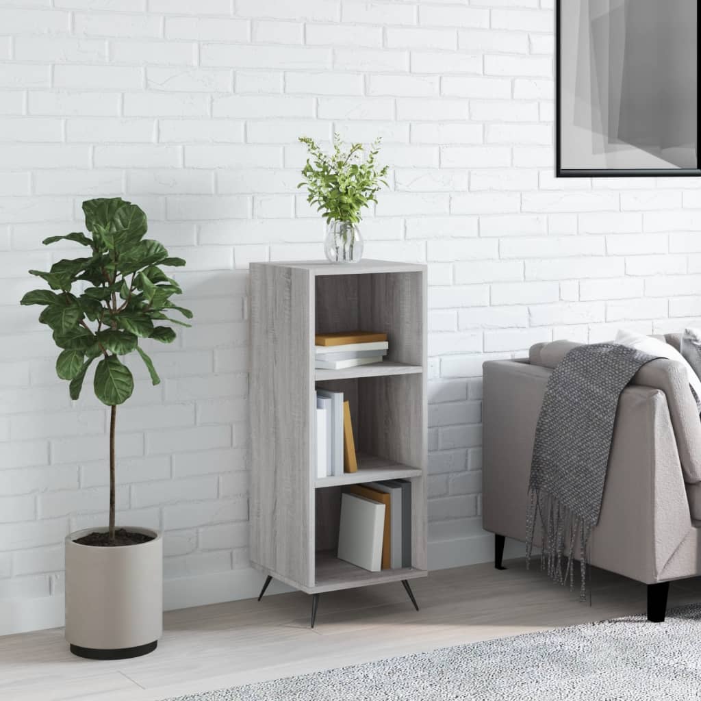 Armoire à étagères sonoma gris 34,5x32,5x90cm bois d'ingénierie Buffets & bahuts vidaXL