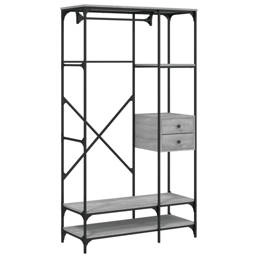 Armoire à tiroirs sonoma gris 100x40x180 cm bois d'ingénierie Armoires vidaXL