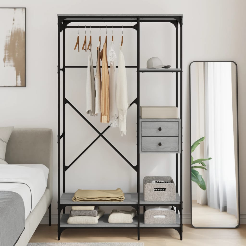 Armoire à tiroirs sonoma gris 100x40x180 cm bois d'ingénierie Armoires vidaXL