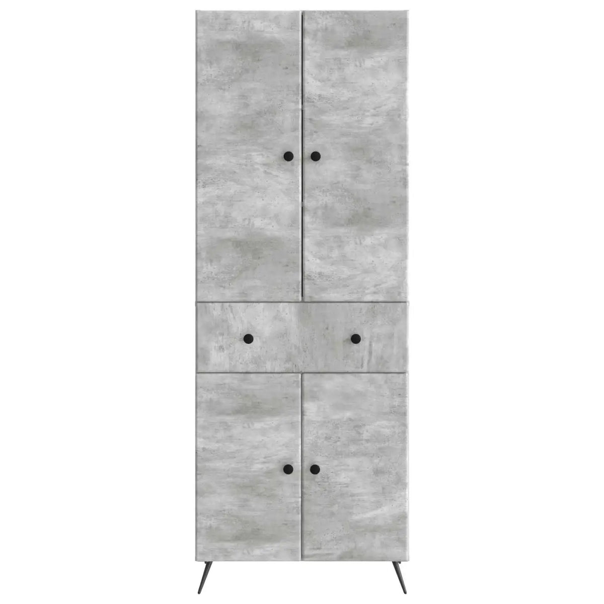Ensemble de deux buffets gris béton meuble de rangement - XIOS
