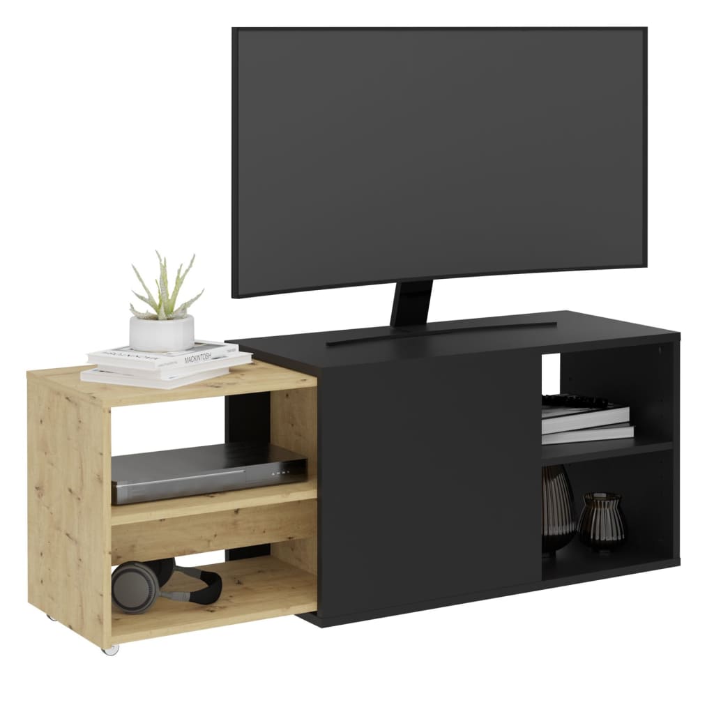FMD Meuble TV avec 2 compartiments ouverts 133,5x39,9x49,2 cm Meubles TV FMD   