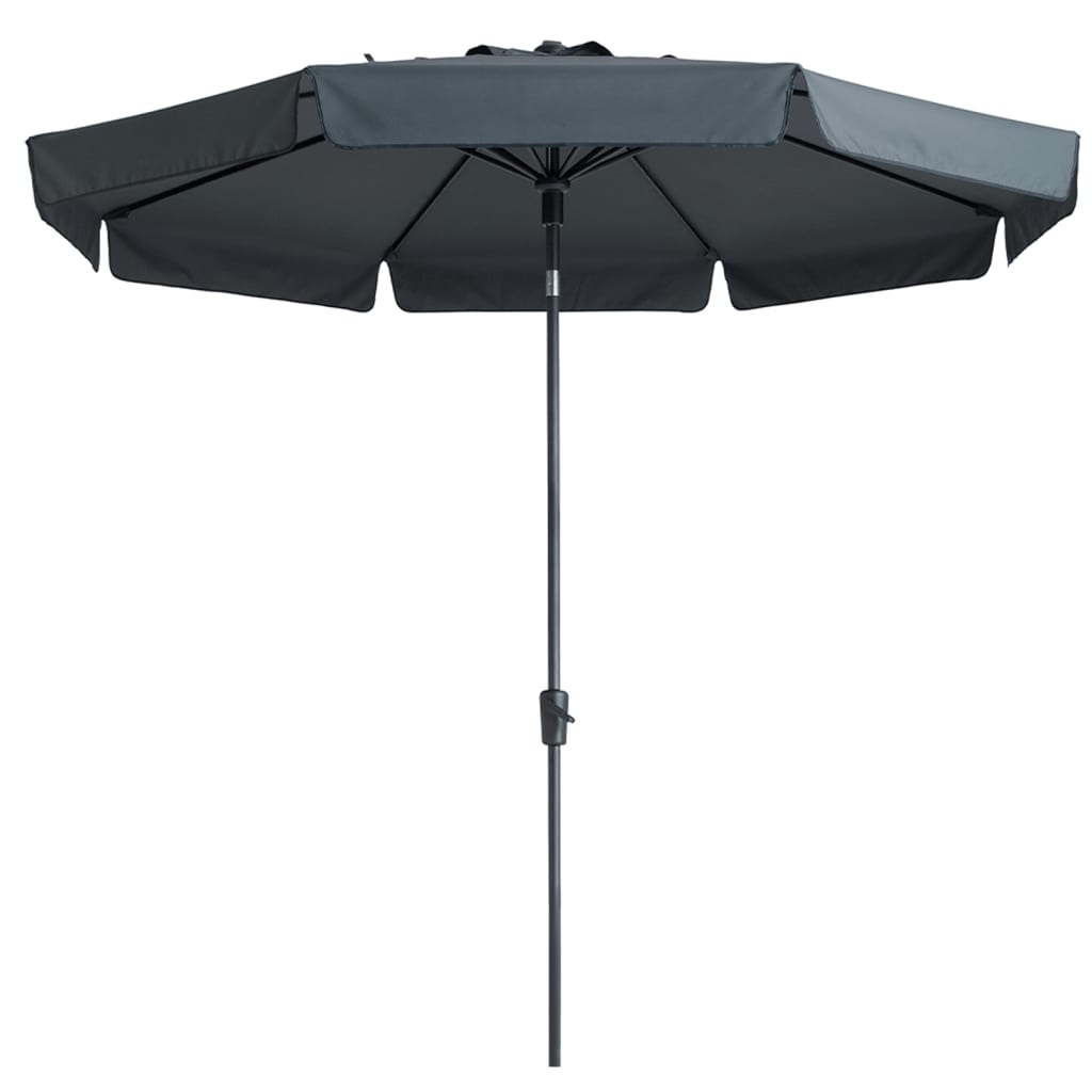 Parasol de jardin Flores Luxe 300 cm rond gris Parasols & voiles d'ombrage Madison