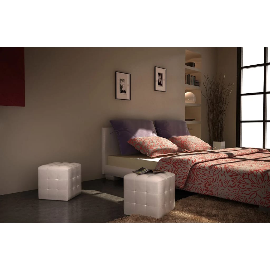 Tabourets cube Blanc - XIOS
