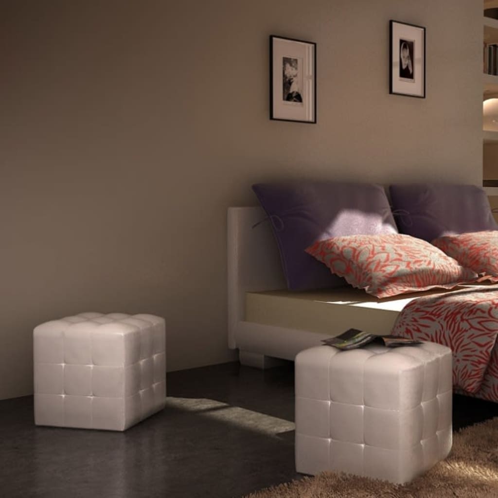 Tabourets cube Blanc - XIOS