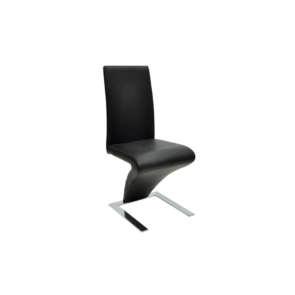 Chaises à manger lot de 2 noir similicuir - XIOS