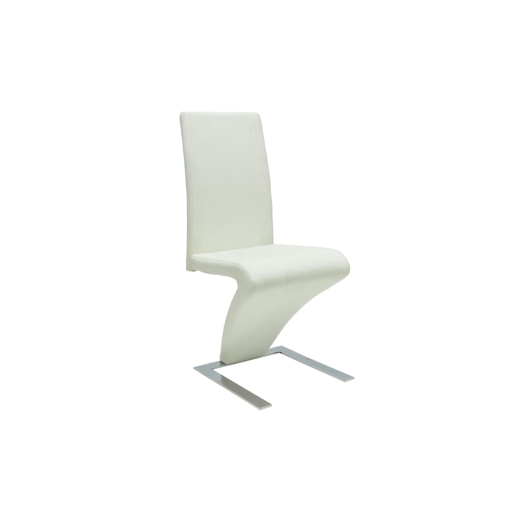 Chaises à manger lot de 2 blanc similicuir - XIOS