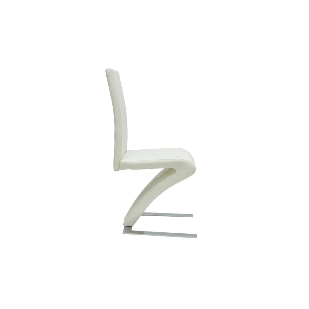 Chaises à manger lot de 2 blanc similicuir - XIOS