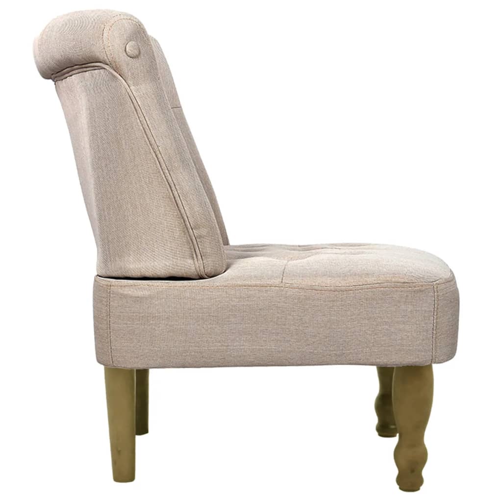 Chaises en style français lot de 2 crème tissu - XIOS