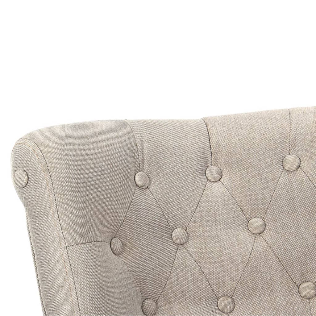 Chaises en style français lot de 2 crème tissu - XIOS