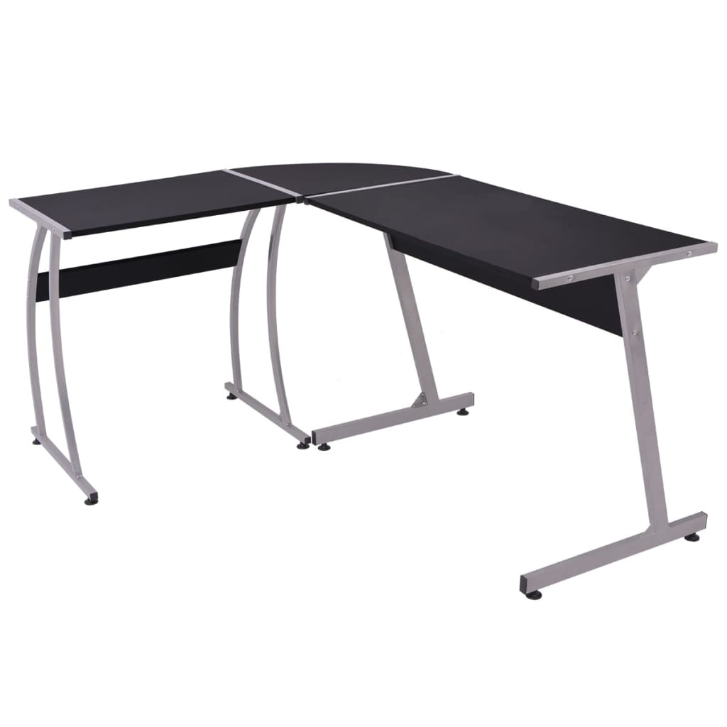 Bureau d'angle en forme de L Noir - XIOS