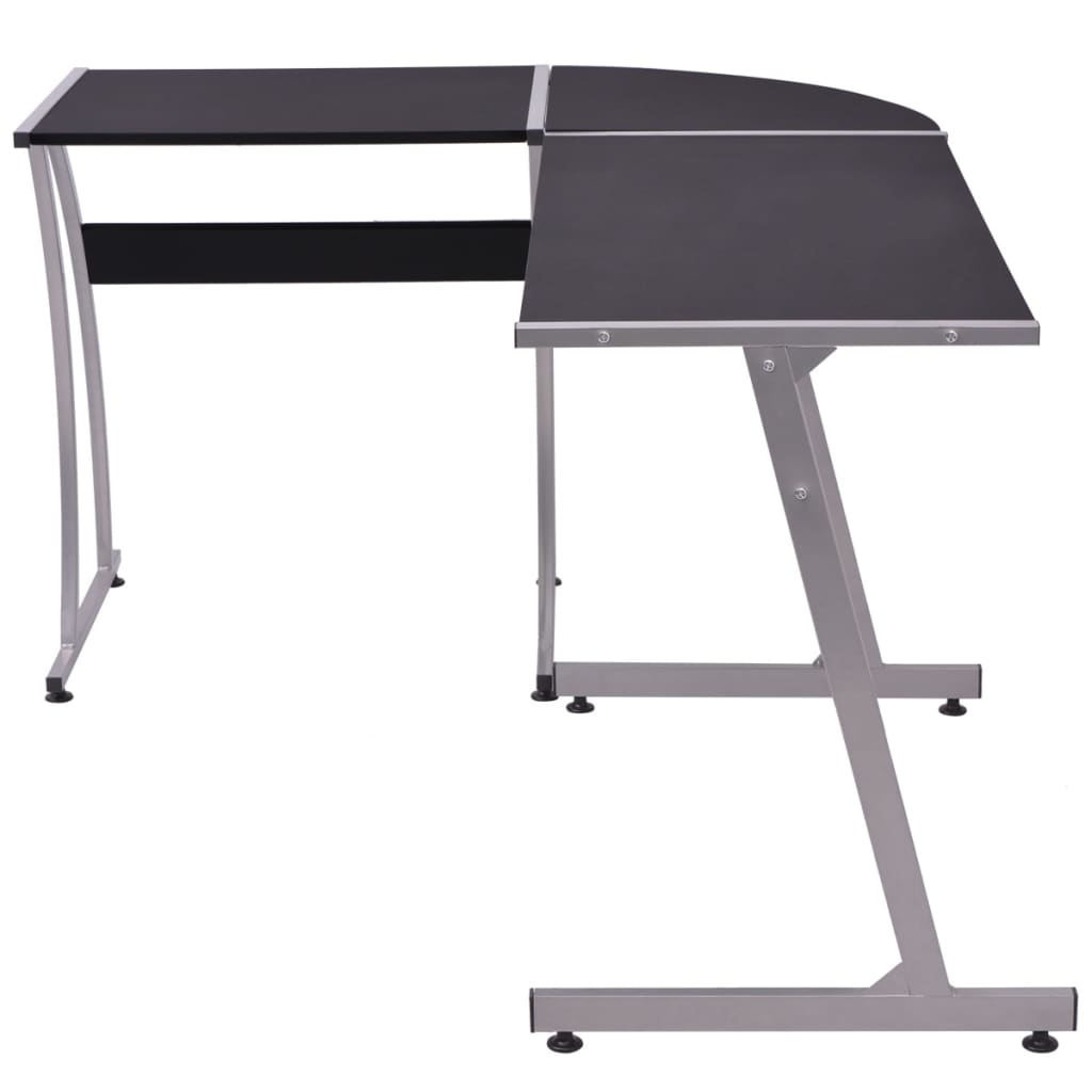 Bureau d'angle en forme de L Noir - XIOS