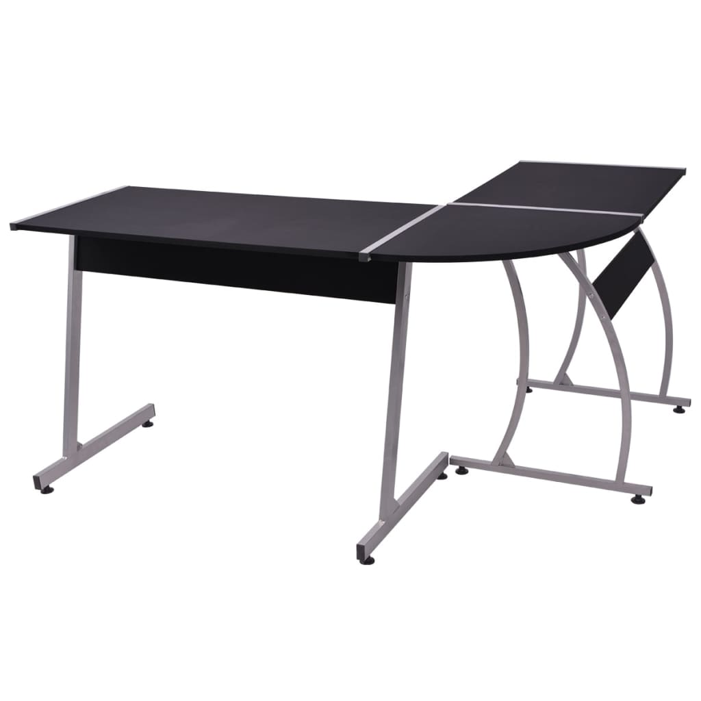 Bureau d'angle en forme de L Noir - XIOS