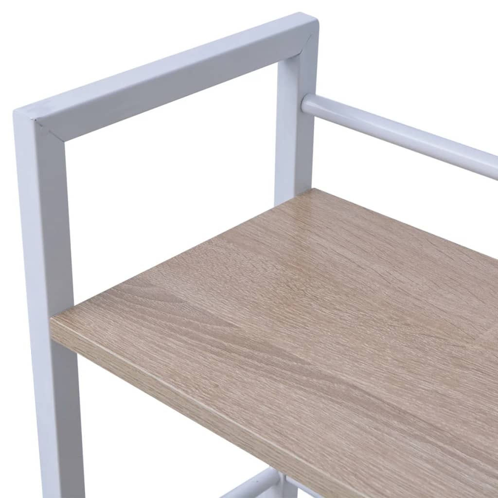 Bureau avec bibliothèque à 4 niveaux chêne - XIOS