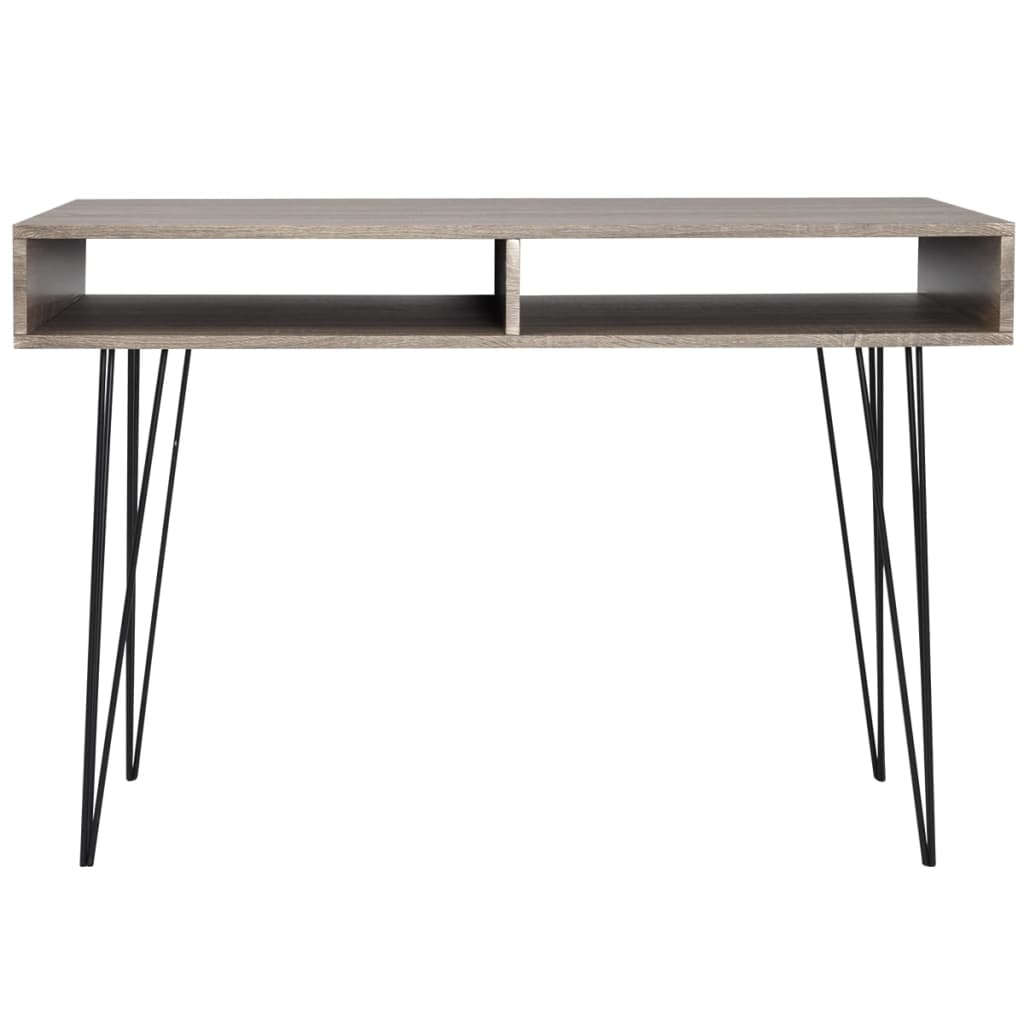 Bureau avec 2 compartiments Gris Bureaux vidaXL   