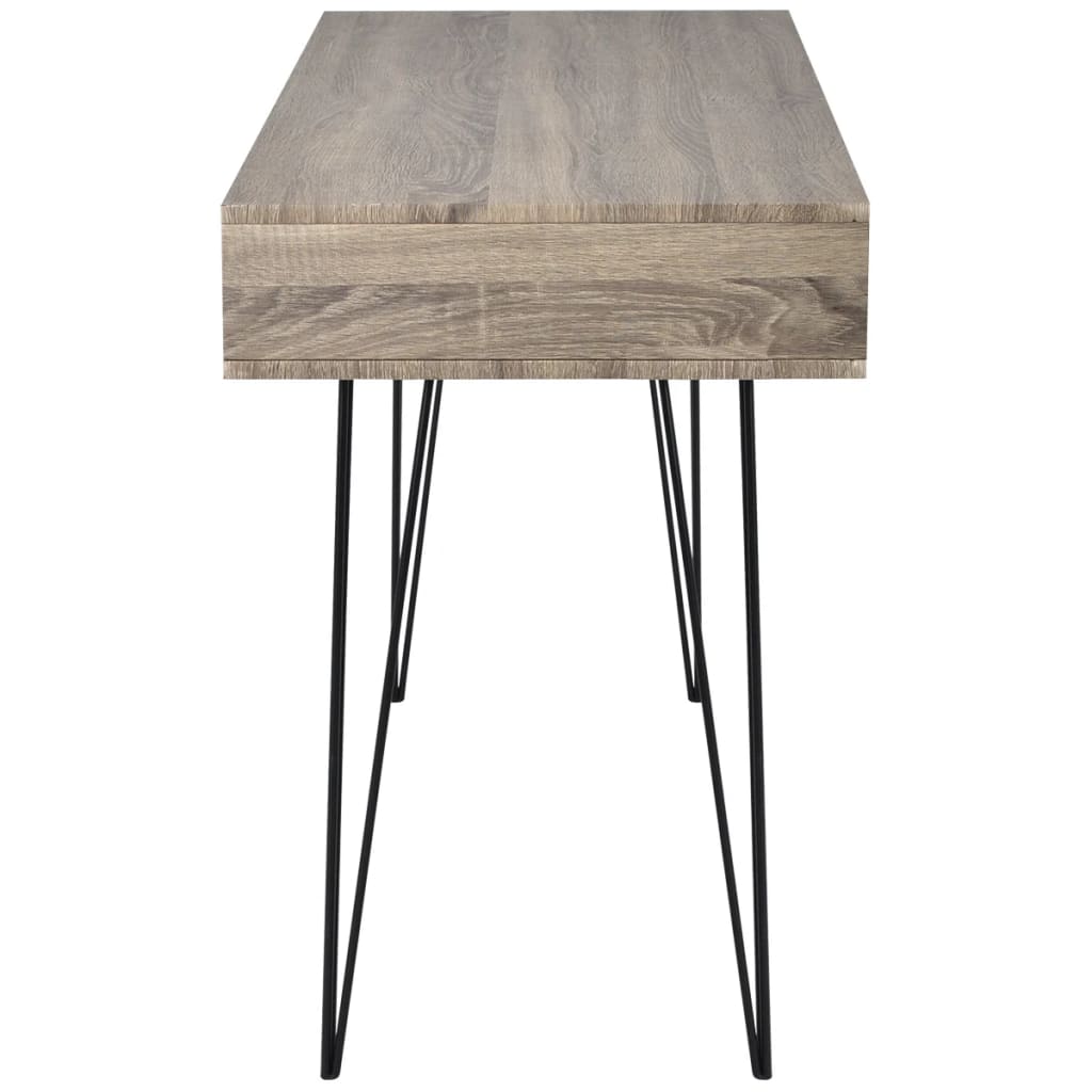 Bureau avec 2 compartiments Gris Bureaux vidaXL   