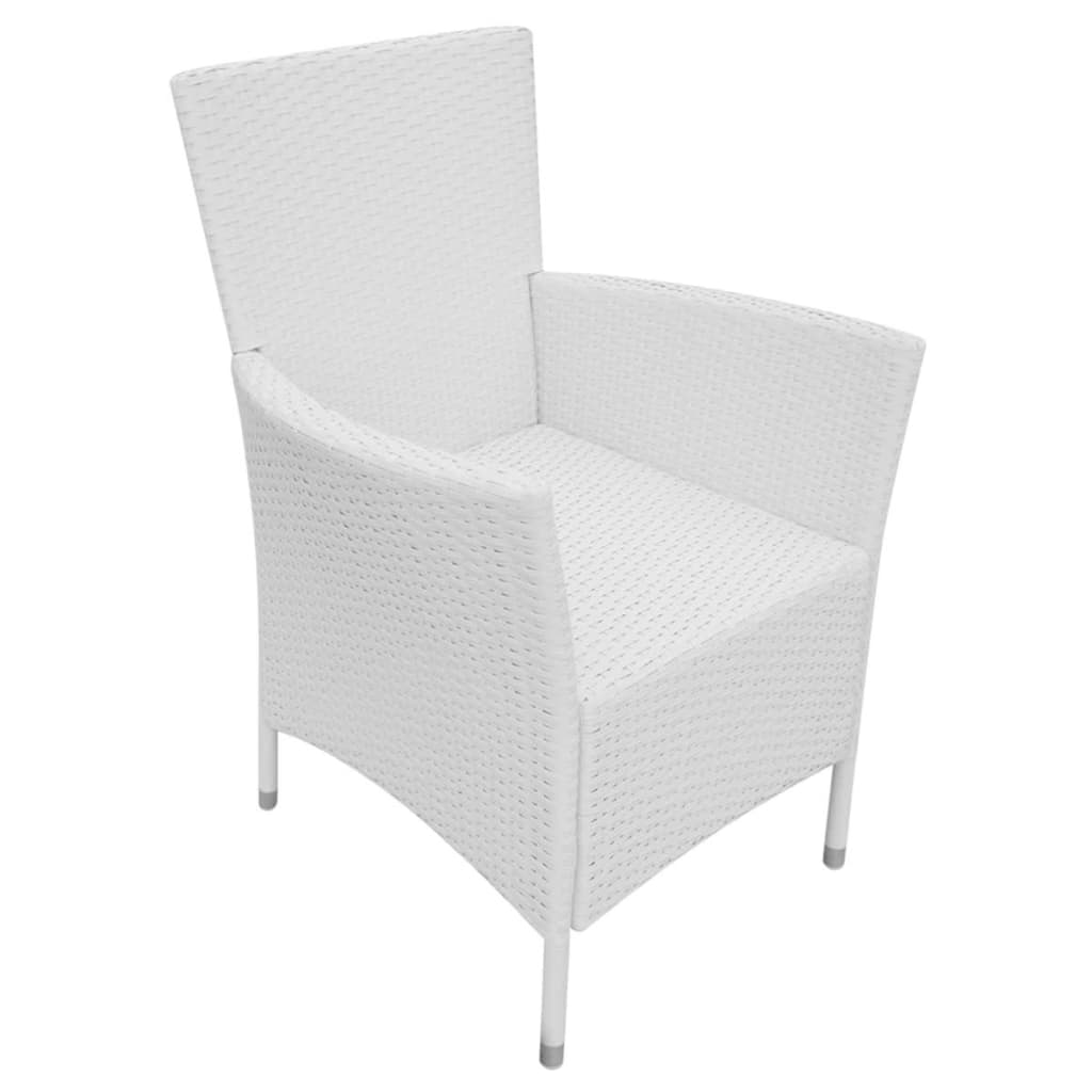 Salon de jardin 5 pcs Résine tressée Blanc-crème - XIOS
