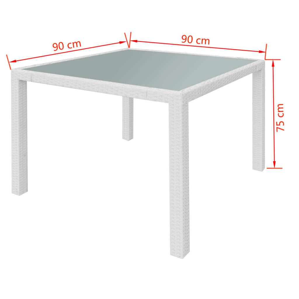 Salon de jardin 5 pcs Résine tressée Blanc-crème - XIOS