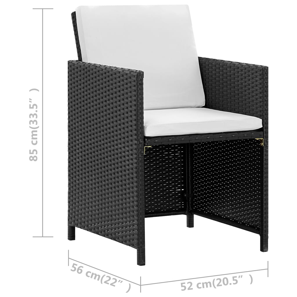 Ensemble à manger d’extérieur 11 pcs coussins résine tressée - XIOS