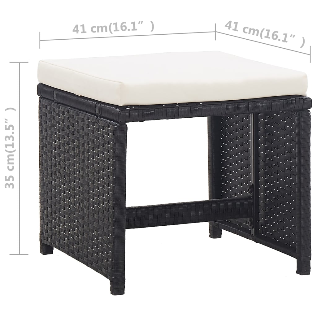 Ensemble à manger d’extérieur 11 pcs coussins résine tressée - XIOS