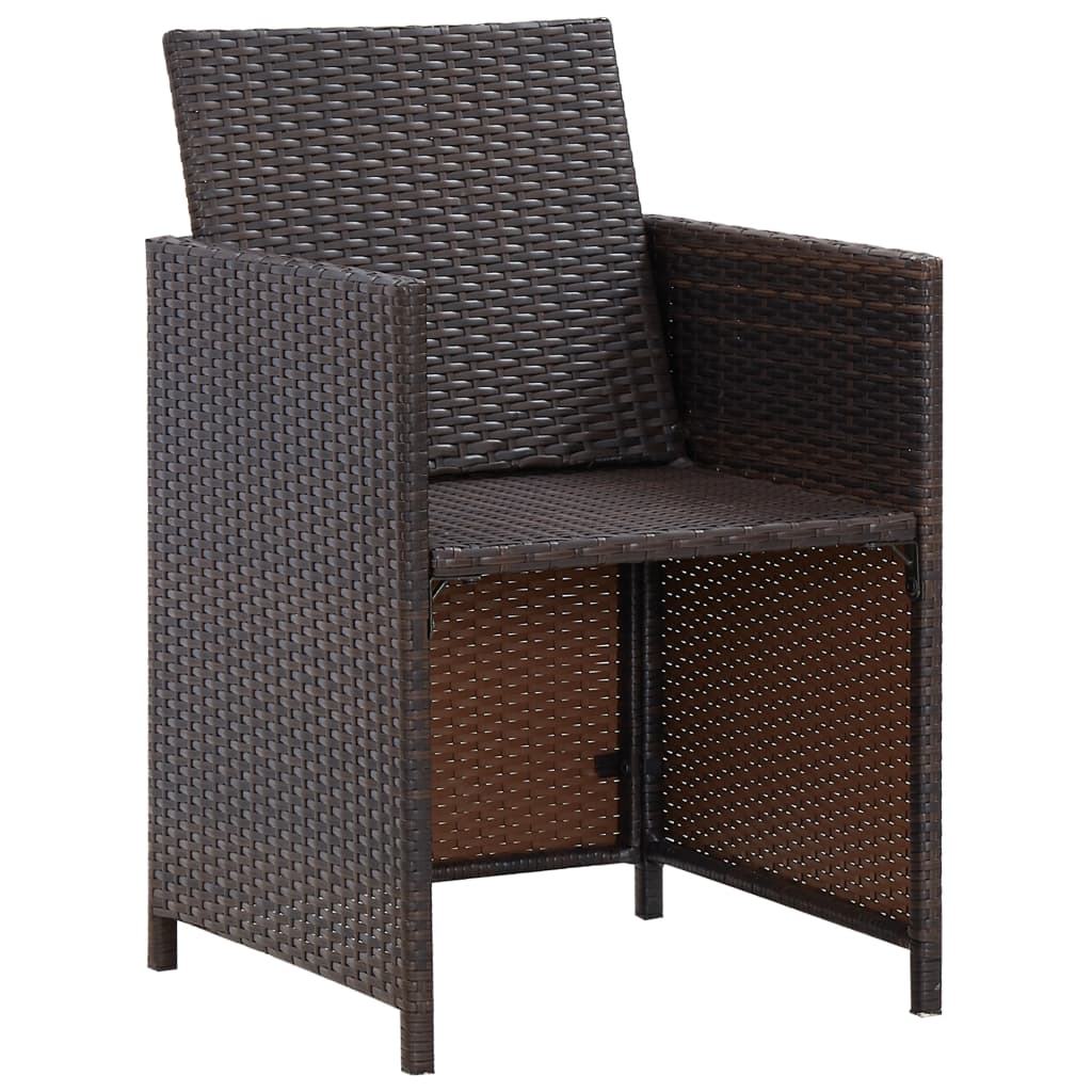 Ensemble à manger d'extérieur avec coussins 9pcs Résine tressée - XIOS