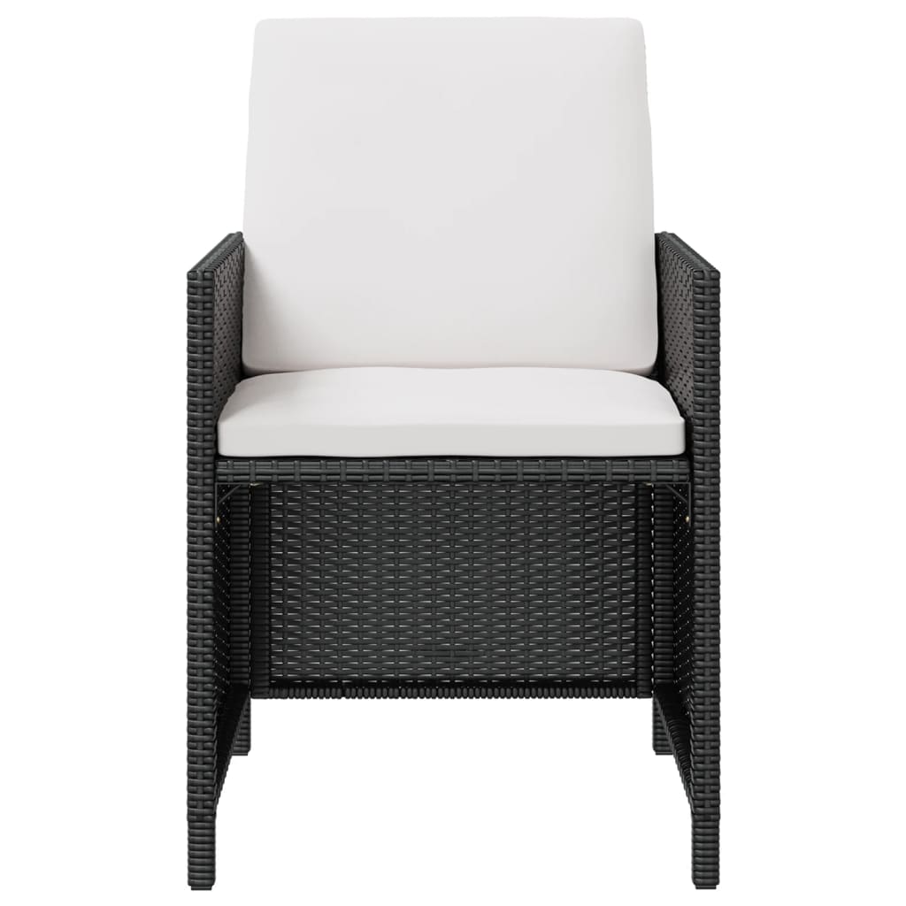 Ensemble à manger d'extérieur 13pcs Rotin et bois d'acacia Noir - XIOS