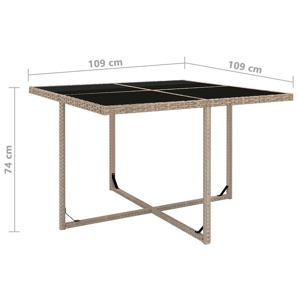 Ensemble à manger d'extérieur et coussins 9 pcs résine tressée - XIOS