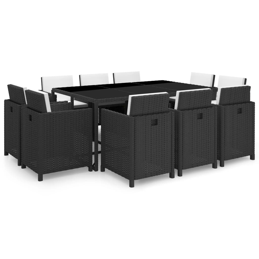 Ensemble à manger d'extérieur 11 pcs coussins résine tressée - XIOS