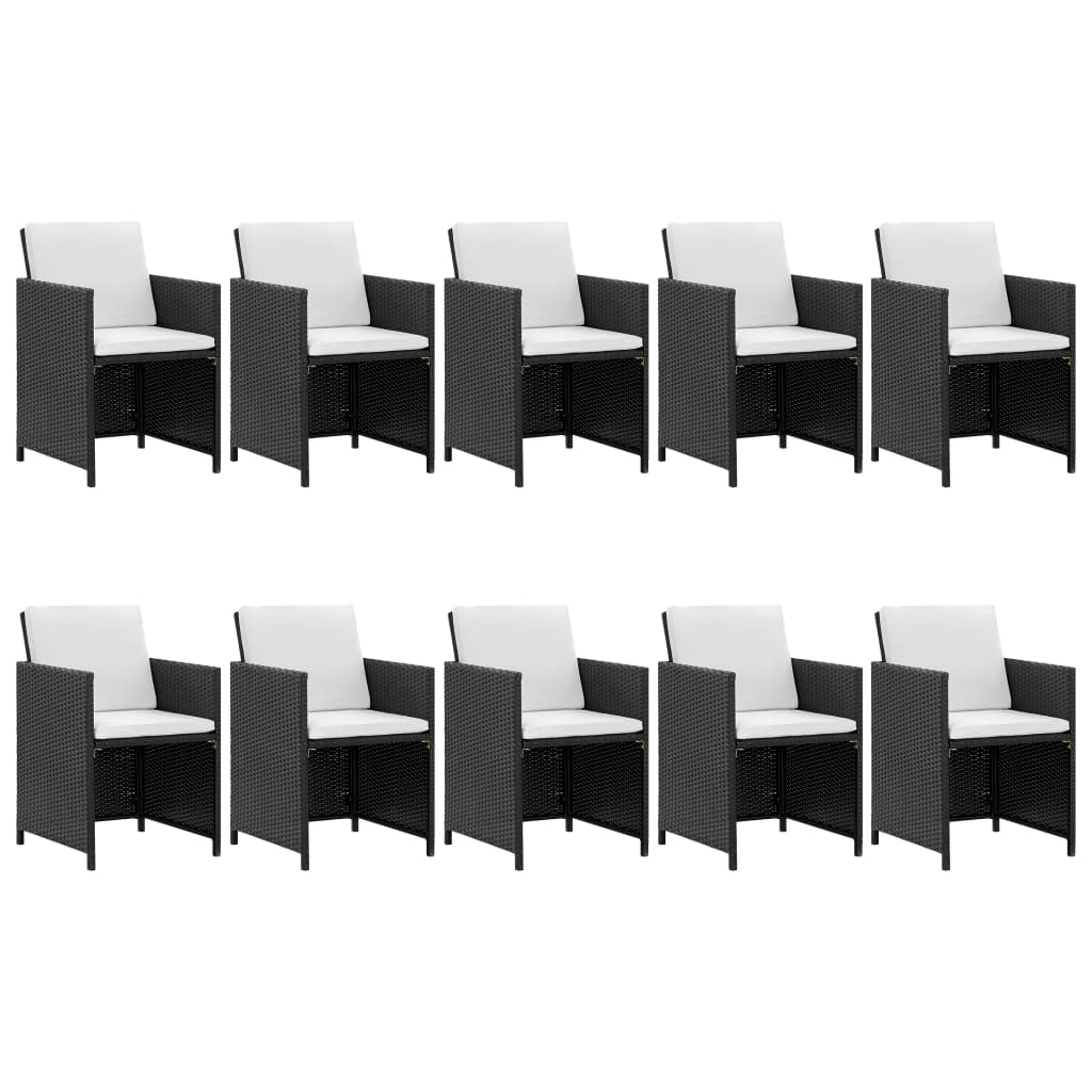 Ensemble à manger d'extérieur 11 pcs coussins résine tressée - XIOS