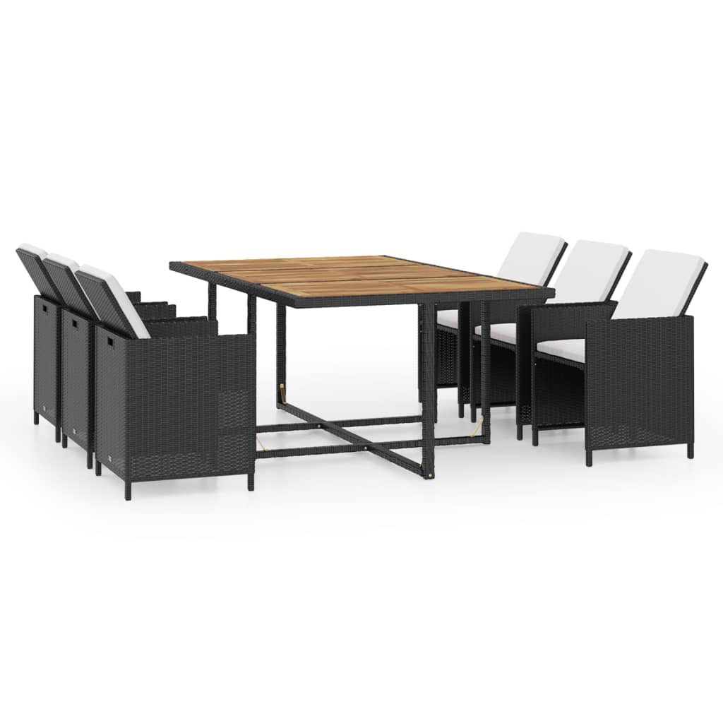 Ensemble à manger d’extérieur 11 pcs coussins résine tressée - XIOS