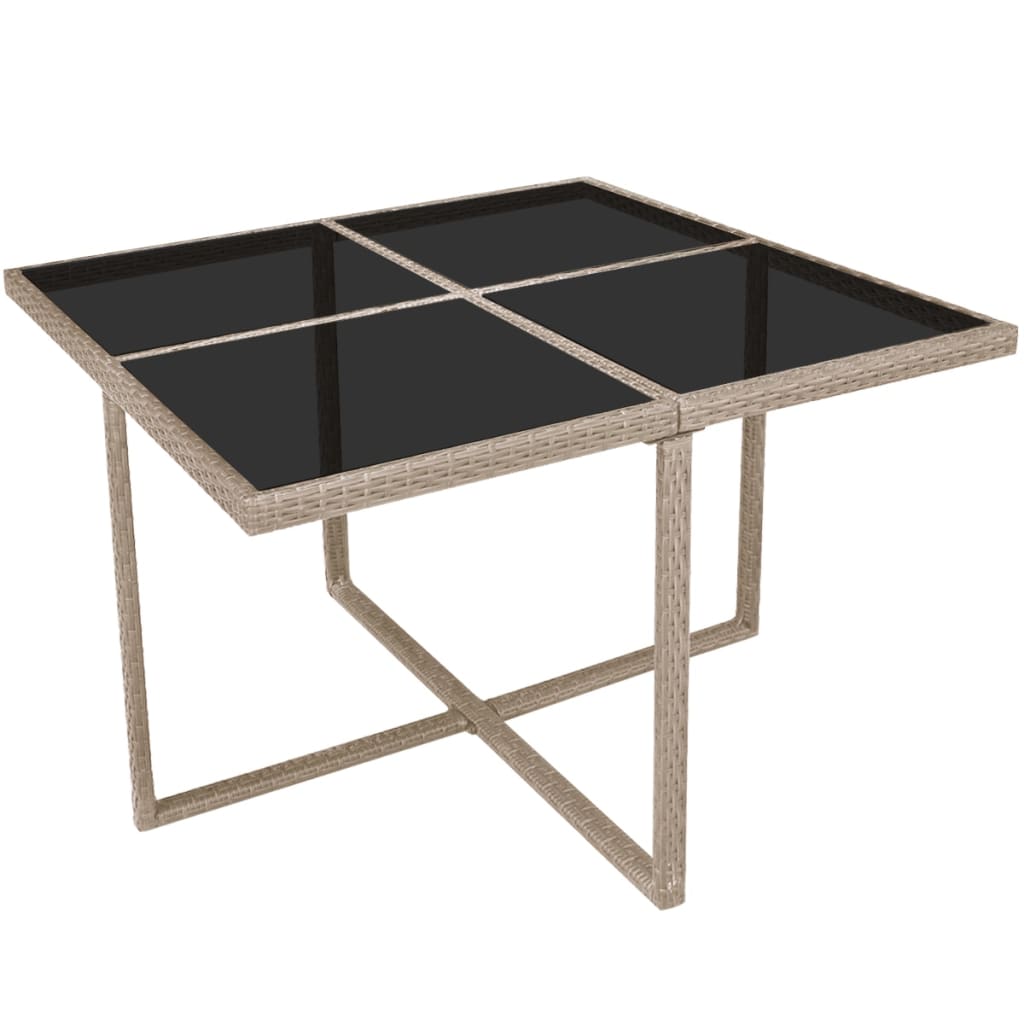 Ensemble à manger d'extérieur et coussins 9 pcs résine tressée - XIOS