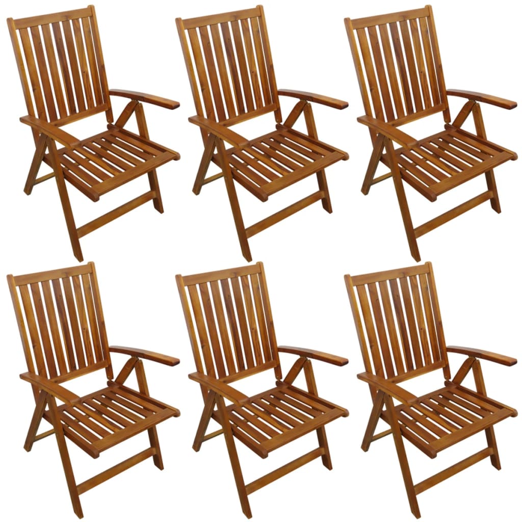 Ensemble à manger d'extérieur 7 pcs Bois d'acacia solide