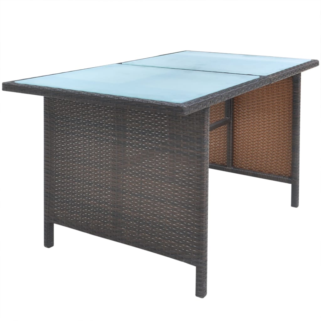 Ensemble à manger d'extérieur avec coussins 6pcs Résine tressée - XIOS