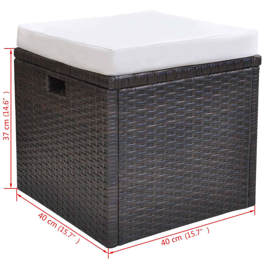 Ensemble à manger d'extérieur avec coussins 6pcs Résine tressée - XIOS