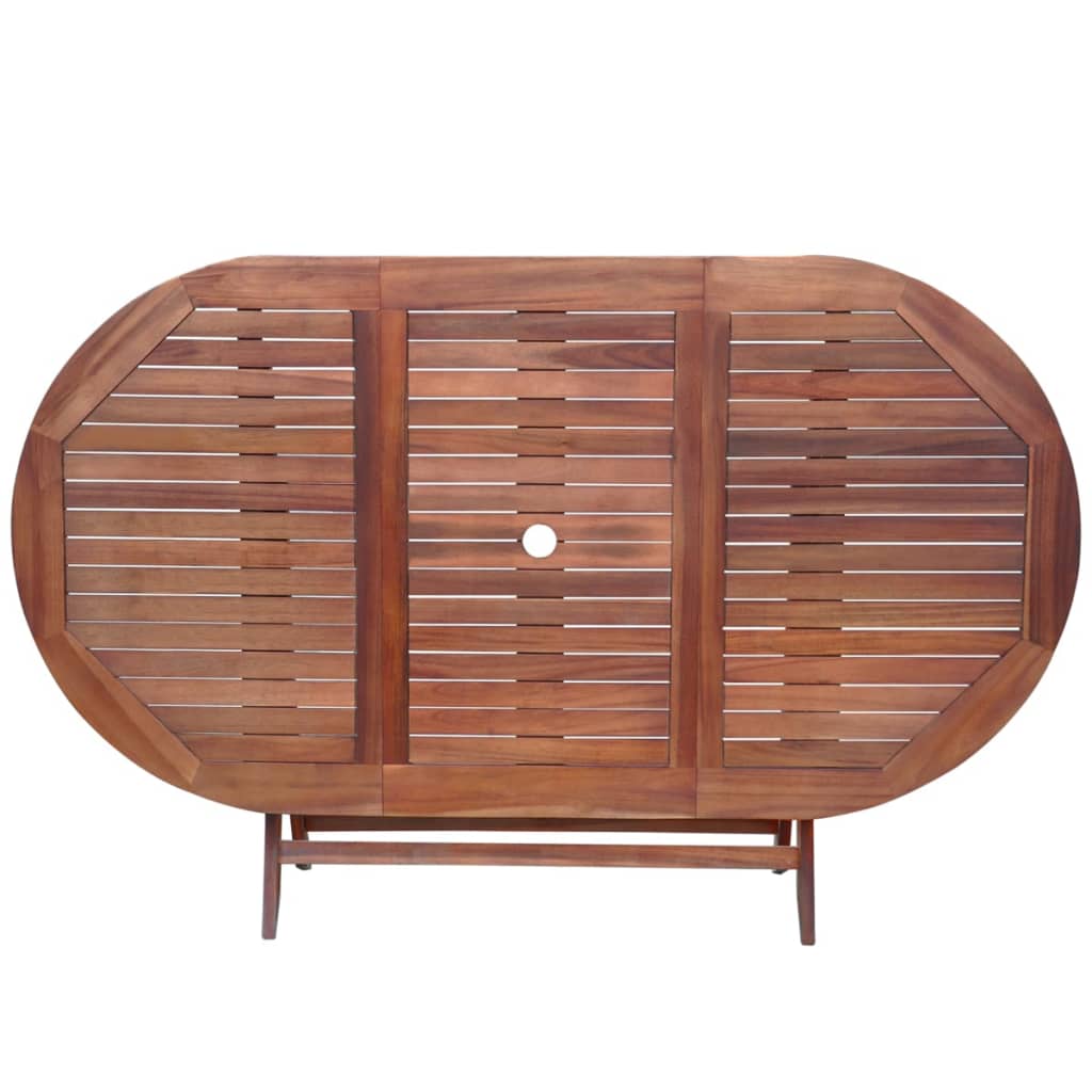 Ensemble à manger d'extérieur 9 pcs et coussins Acacia solide