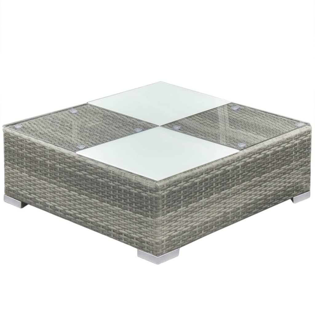 Salon de jardin avec coussins 6 pcs résine tressée gris - XIOS