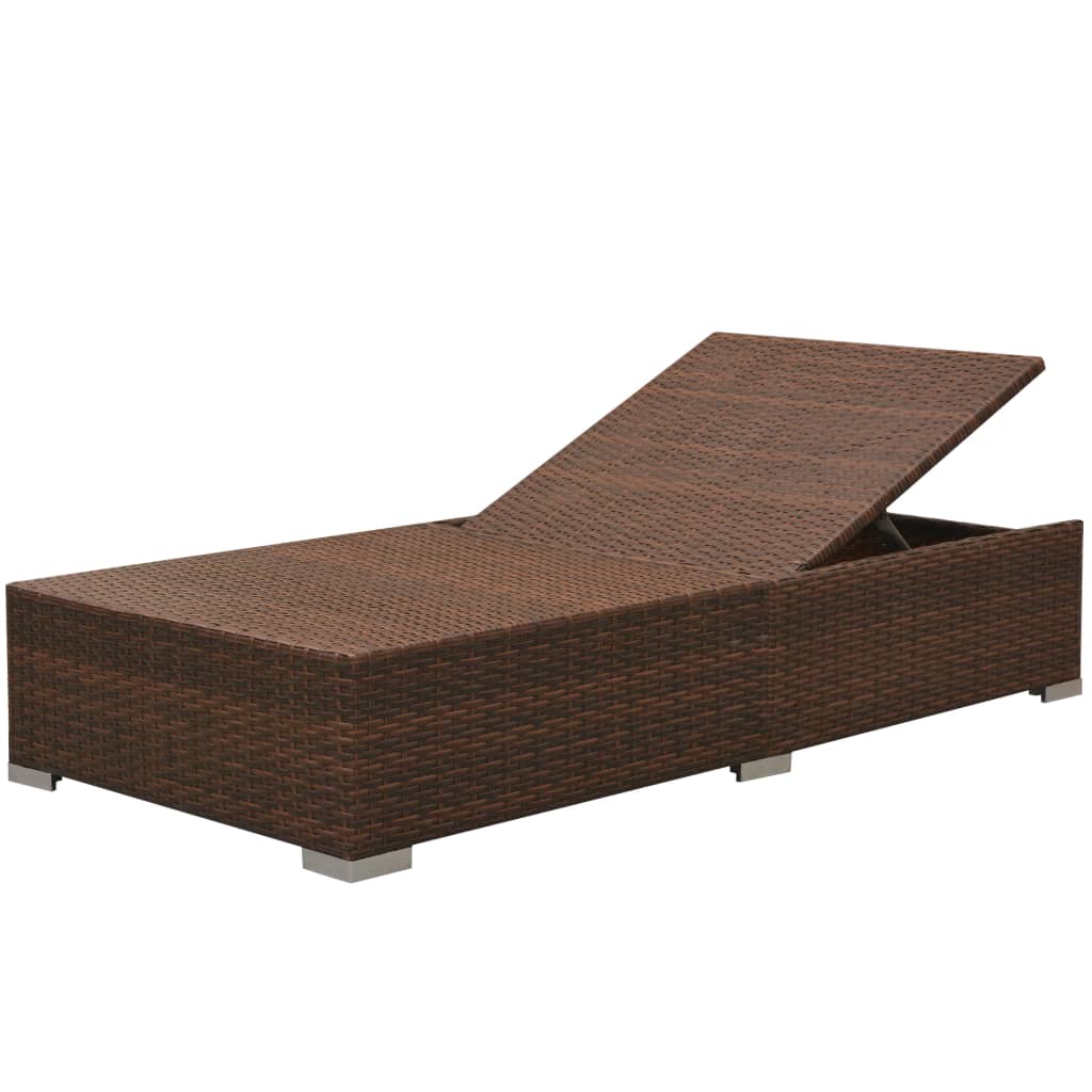 Salon de jardin 3 pcs avec coussins Résine tressée Marron Salons de jardin vidaXL