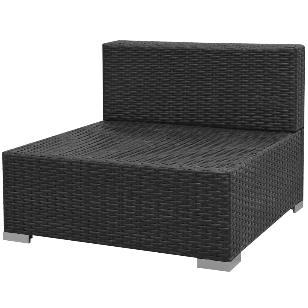 Salon de jardin 7 pcs avec baldaquin Résine tressée Noir - XIOS
