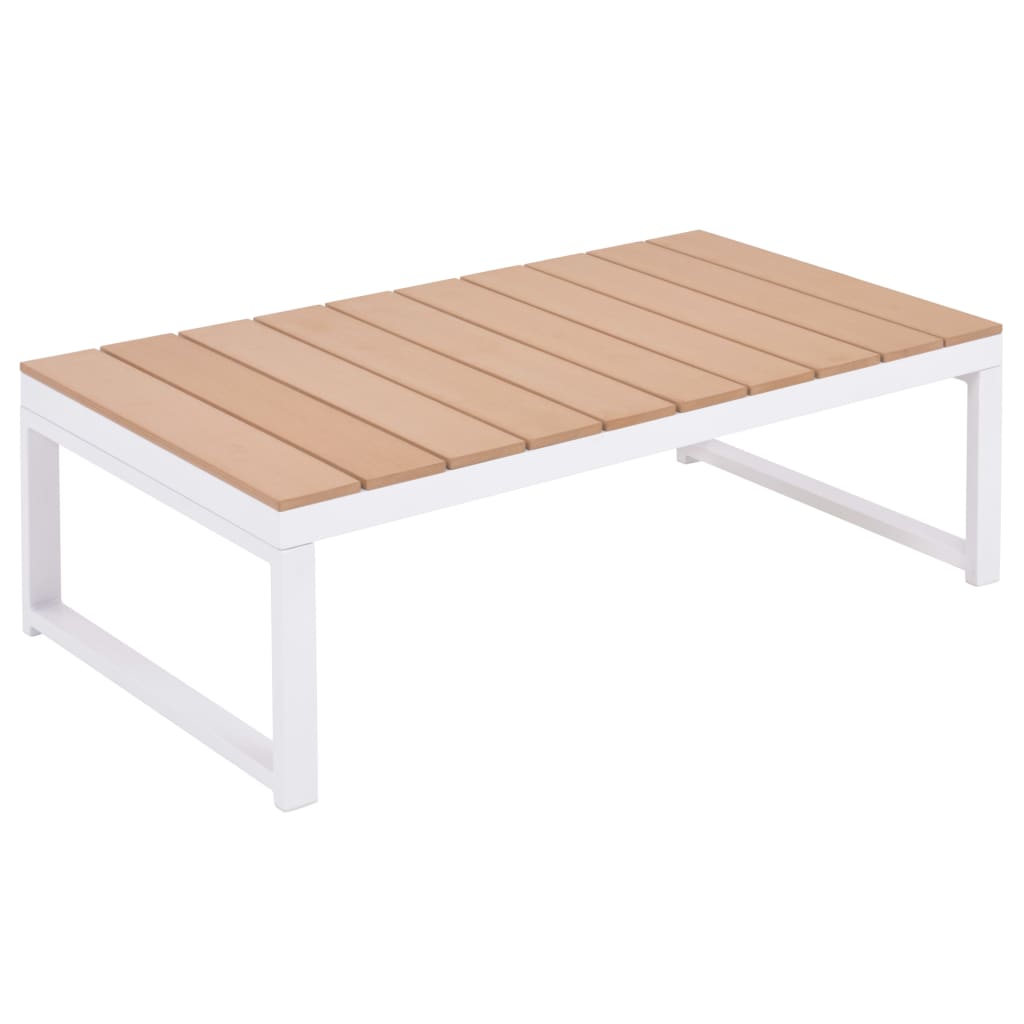 Salon de jardin 4 pcs avec coussins Aluminium et WPC - XIOS
