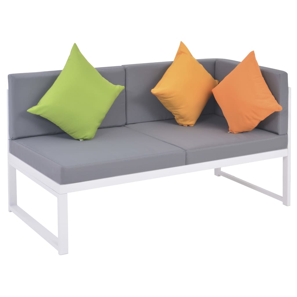 Salon de jardin 4 pcs avec coussins Aluminium et WPC - XIOS