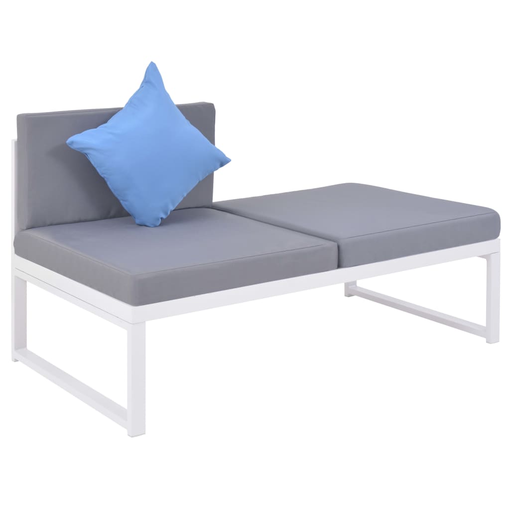 Salon de jardin 4 pcs avec coussins Aluminium et WPC - XIOS