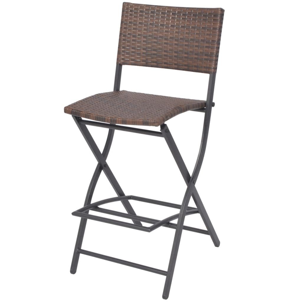 Ensemble à manger d'extérieur pliable 7pcs Acier Résine tressée - XIOS