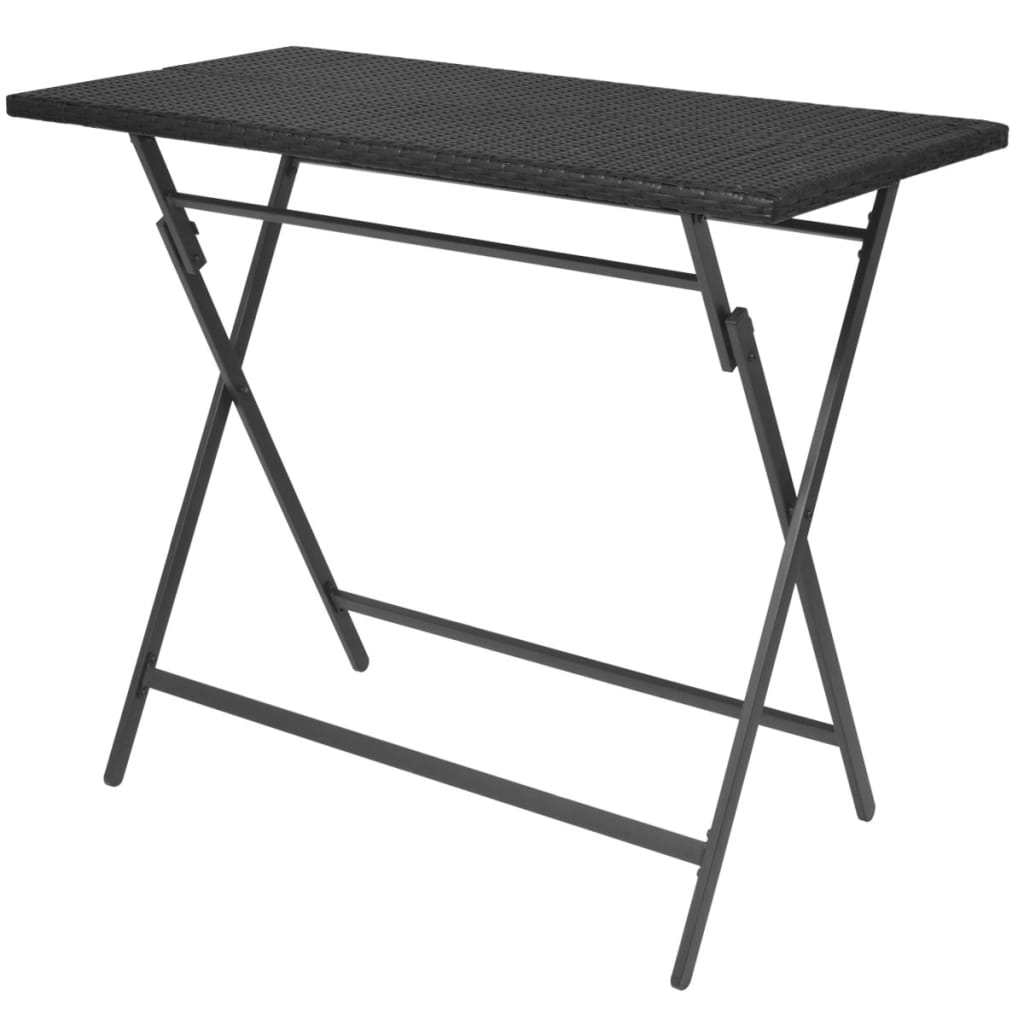 Ensemble à manger d'extérieur pliable 7pcs Acier Résine tressée - XIOS