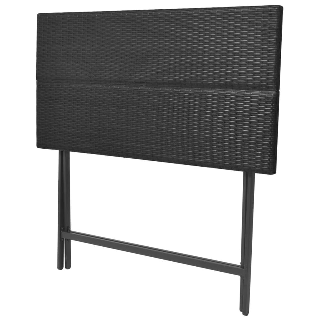 Ensemble à manger d'extérieur pliable 7pcs Acier Résine tressée - XIOS
