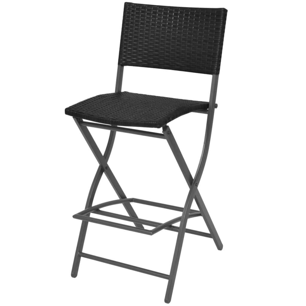 Ensemble à manger d'extérieur pliable 7pcs Acier Résine tressée - XIOS