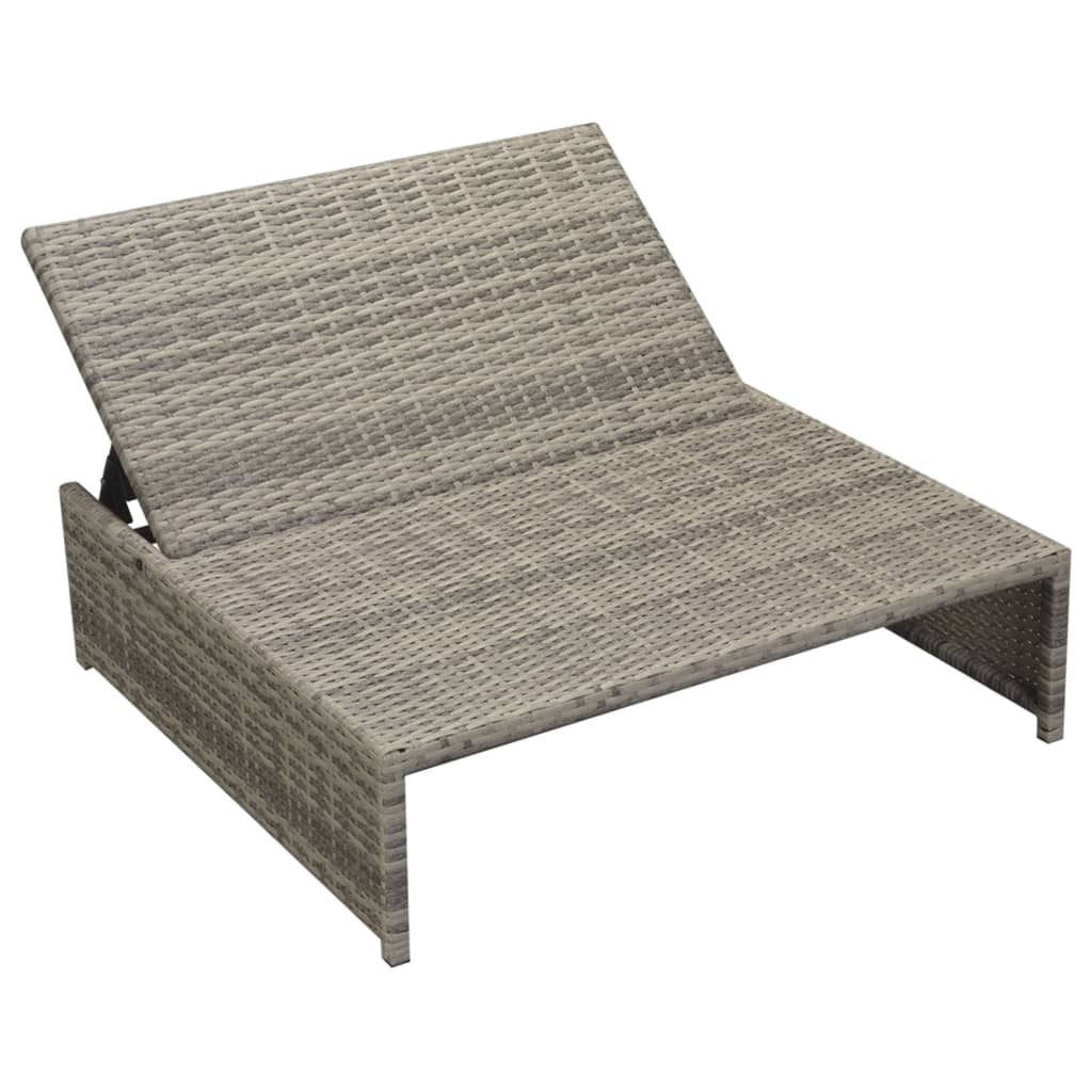 Salon de jardin 5 pcs avec coussins Résine tressée Gris Salons de jardin vidaXL