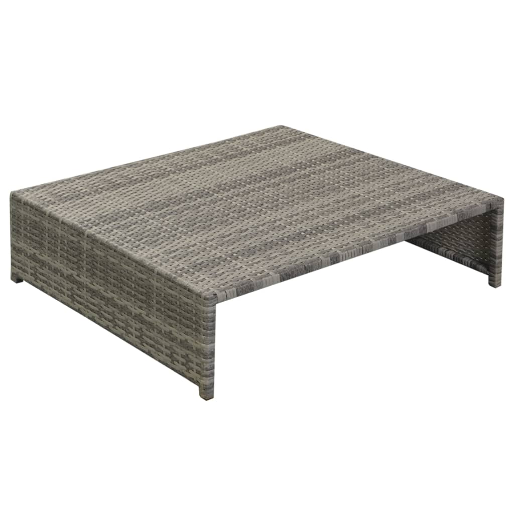 Salon de jardin 5 pcs avec coussins Résine tressée Gris Salons de jardin vidaXL